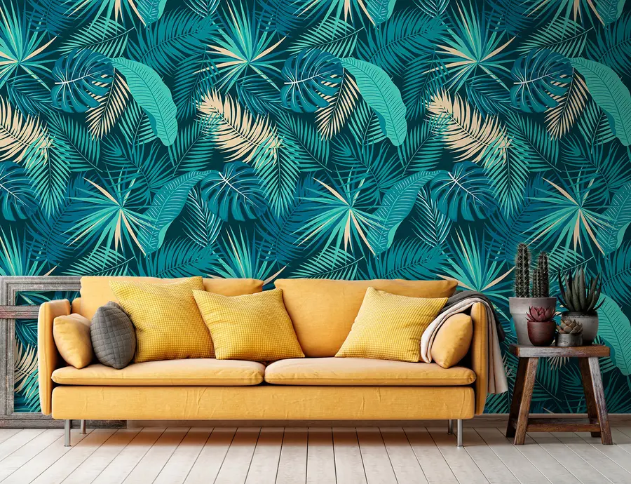 wall murals Палмино лишће тропске џунгле u74835