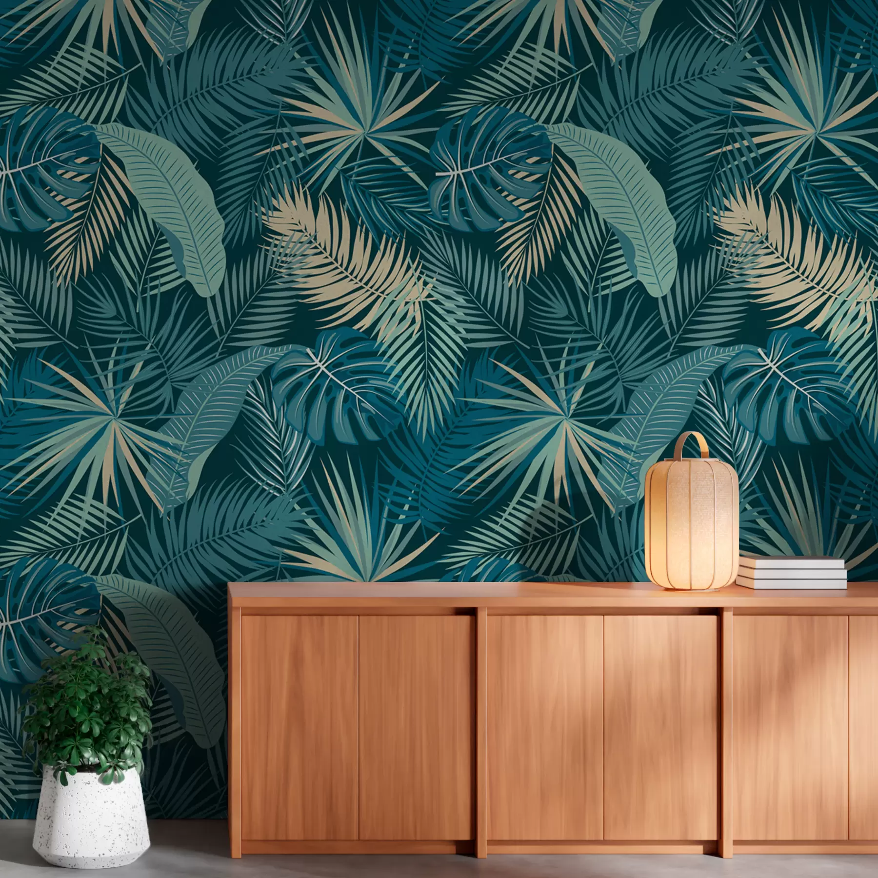 wall murals Палмино лишће тропске џунгле u74835