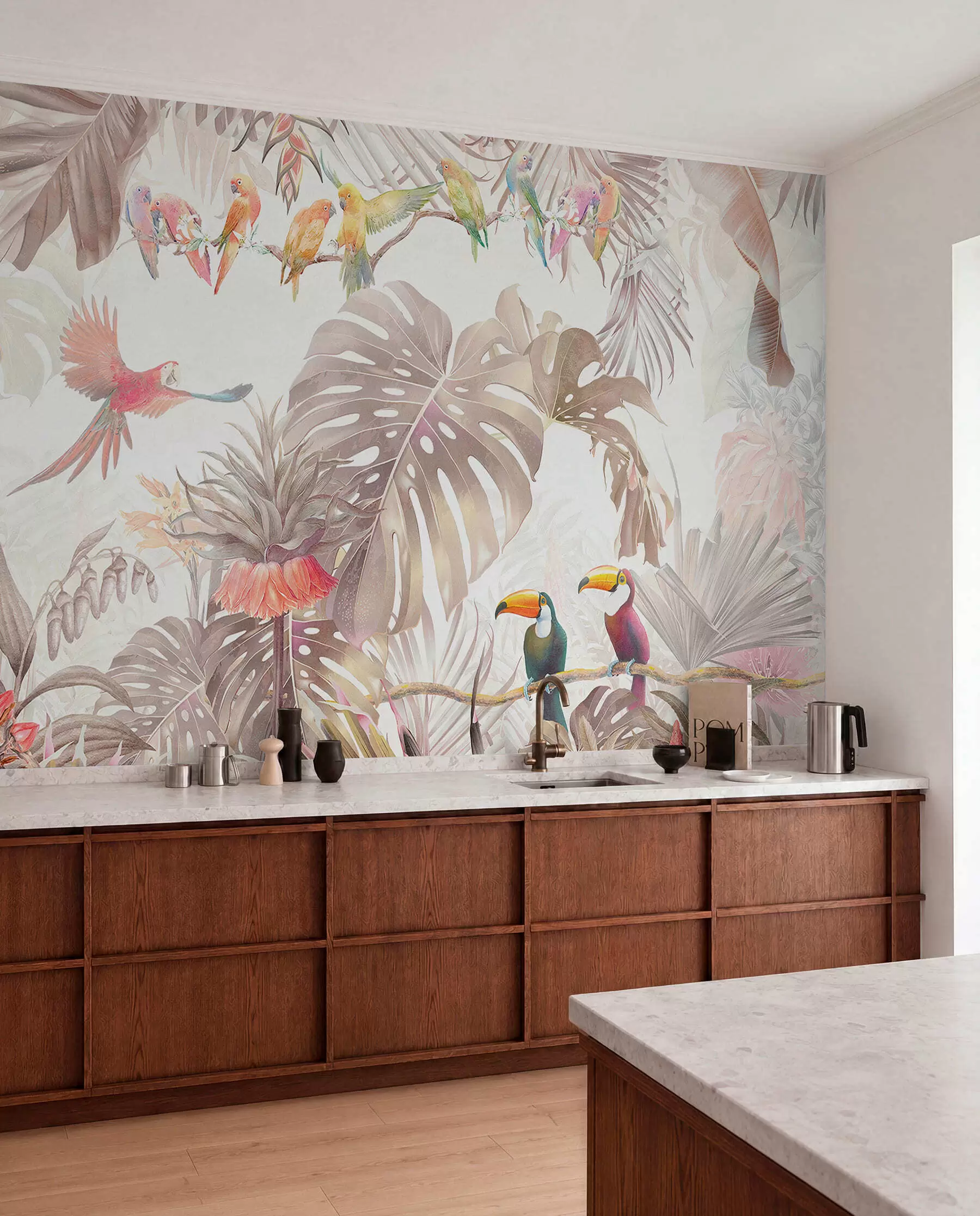 wall murals Светле птице и папагаји у тропима u74490
