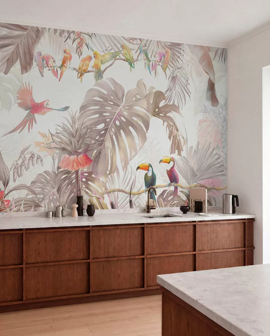 wall murals Светле птице и папагаји у тропима u74490