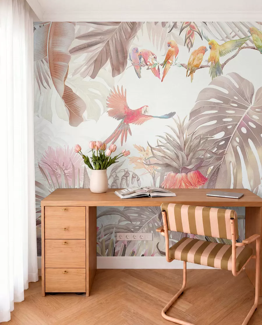 wall murals Светле птице и папагаји у тропима u74490