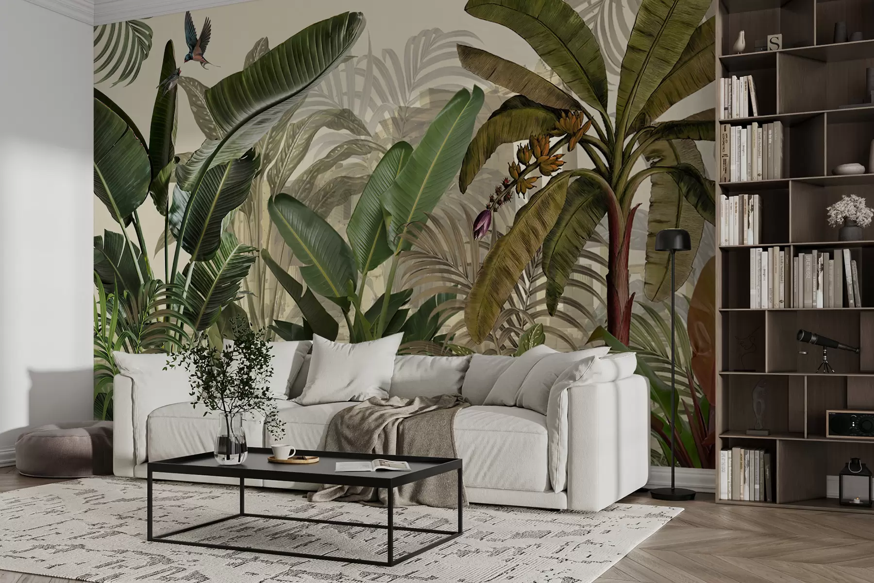 wall murals Тропска џунгла и лишће u74748