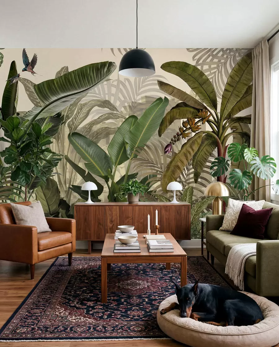 wall murals Тропска џунгла и лишће u74748