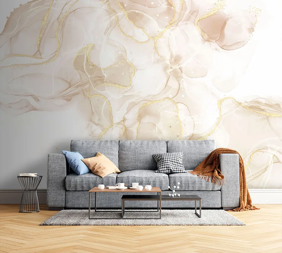 wall murals Нежна кремаста течност u75374