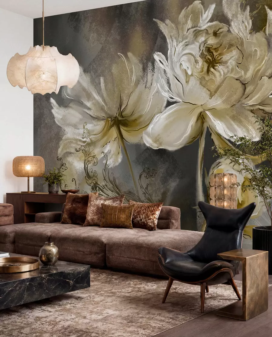 wall murals Винтаге цвеће на позадини текстуре u78738