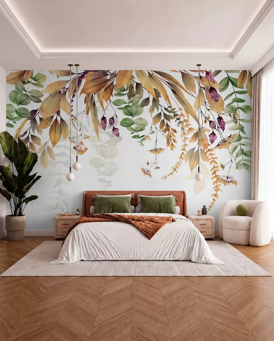 wall murals Цветни оквир са јесењим лишћем u94198