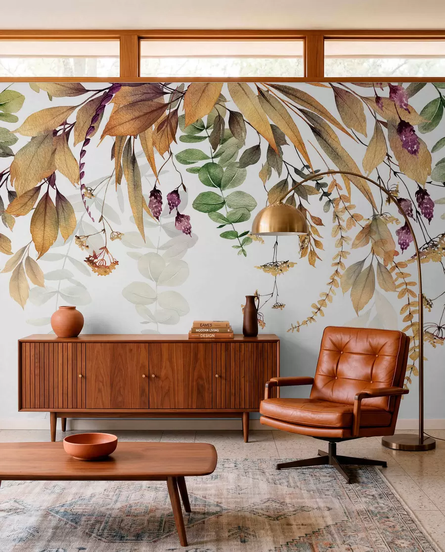 wall murals Цветни оквир са јесењим лишћем u94198