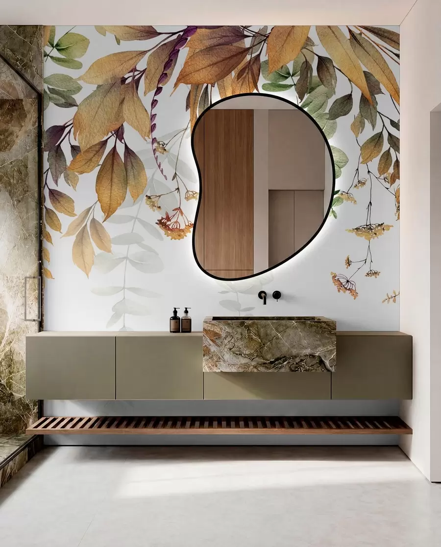 wall murals Цветни оквир са јесењим лишћем u94198