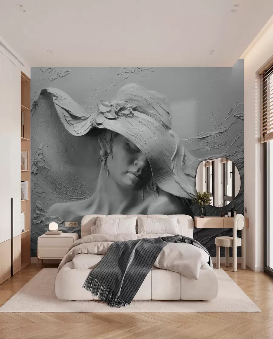 wall murals Жена у шеширу 3Д u62592