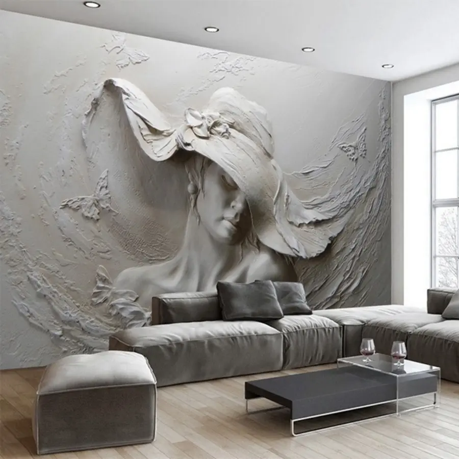 wall murals Жена у шеширу 3Д u62592