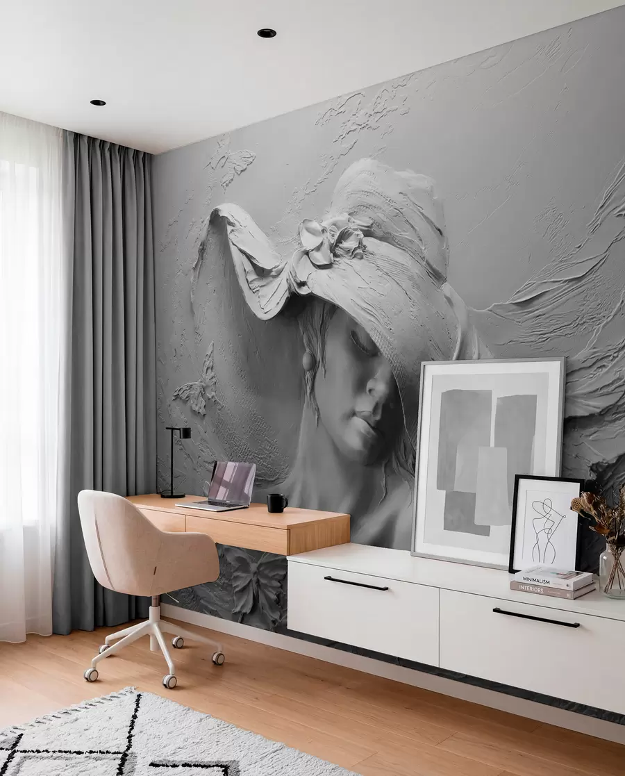 wall murals Жена у шеширу 3Д u62592