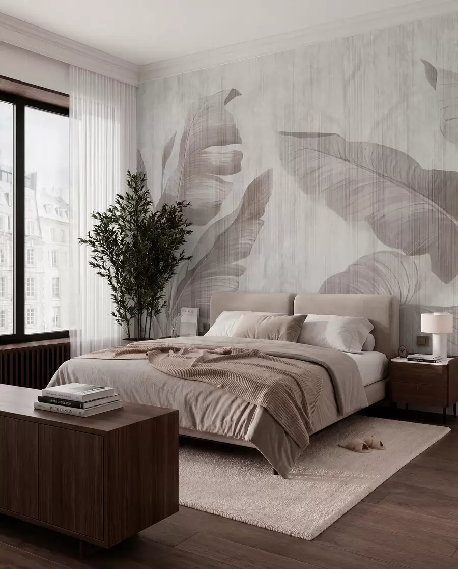 wall murals Тропски листови у стилу Грунге u00299