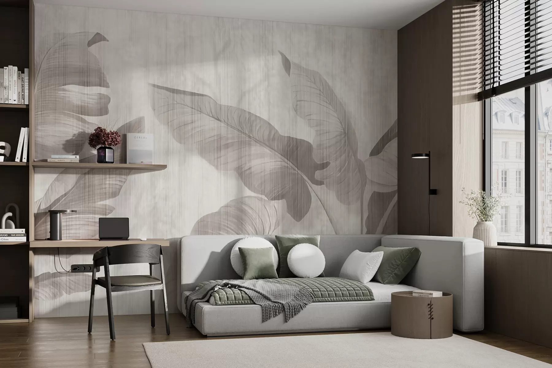 wall murals Тропски листови у стилу Грунге u00299