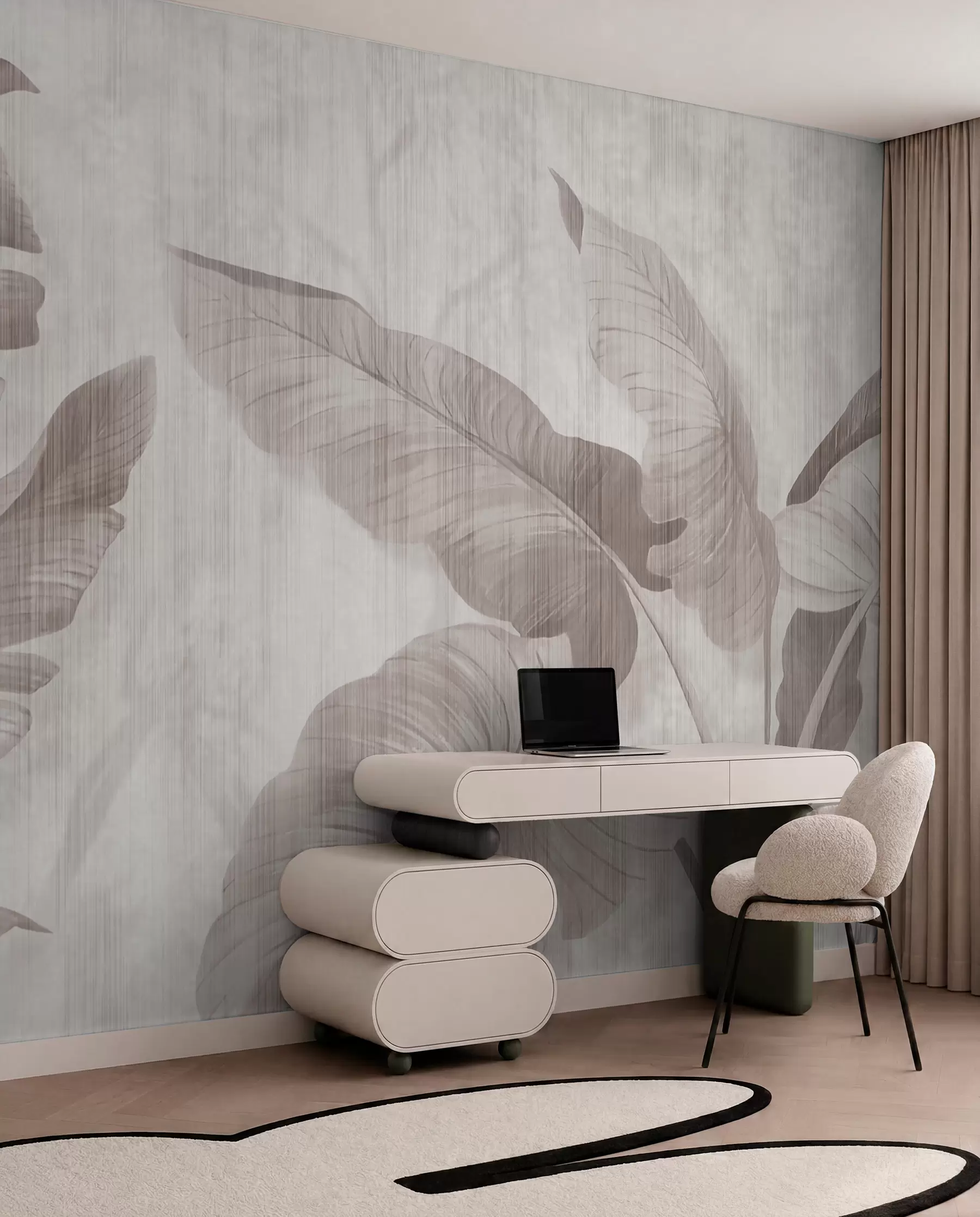 wall murals Тропски листови у стилу Грунге u00299