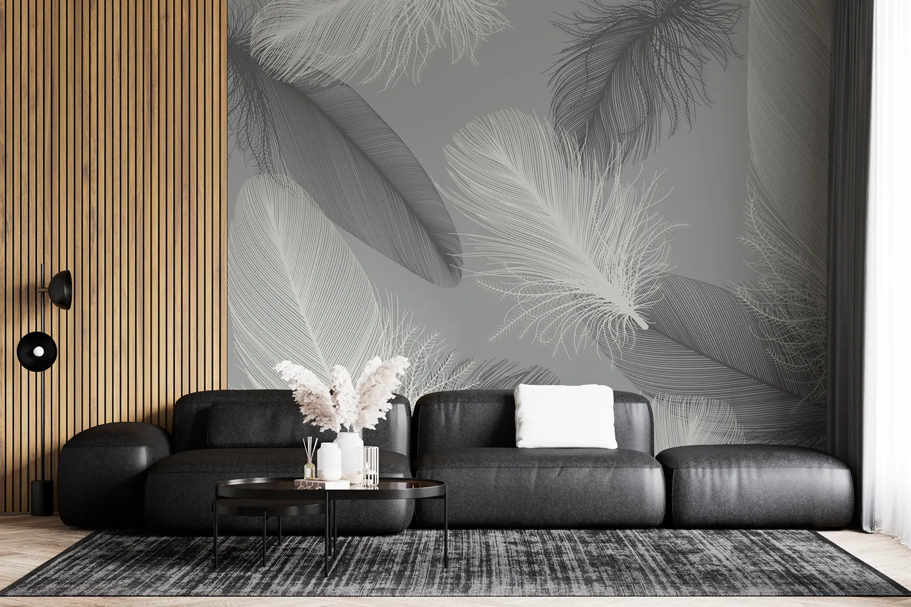 wall murals Бела и црна перја u04919