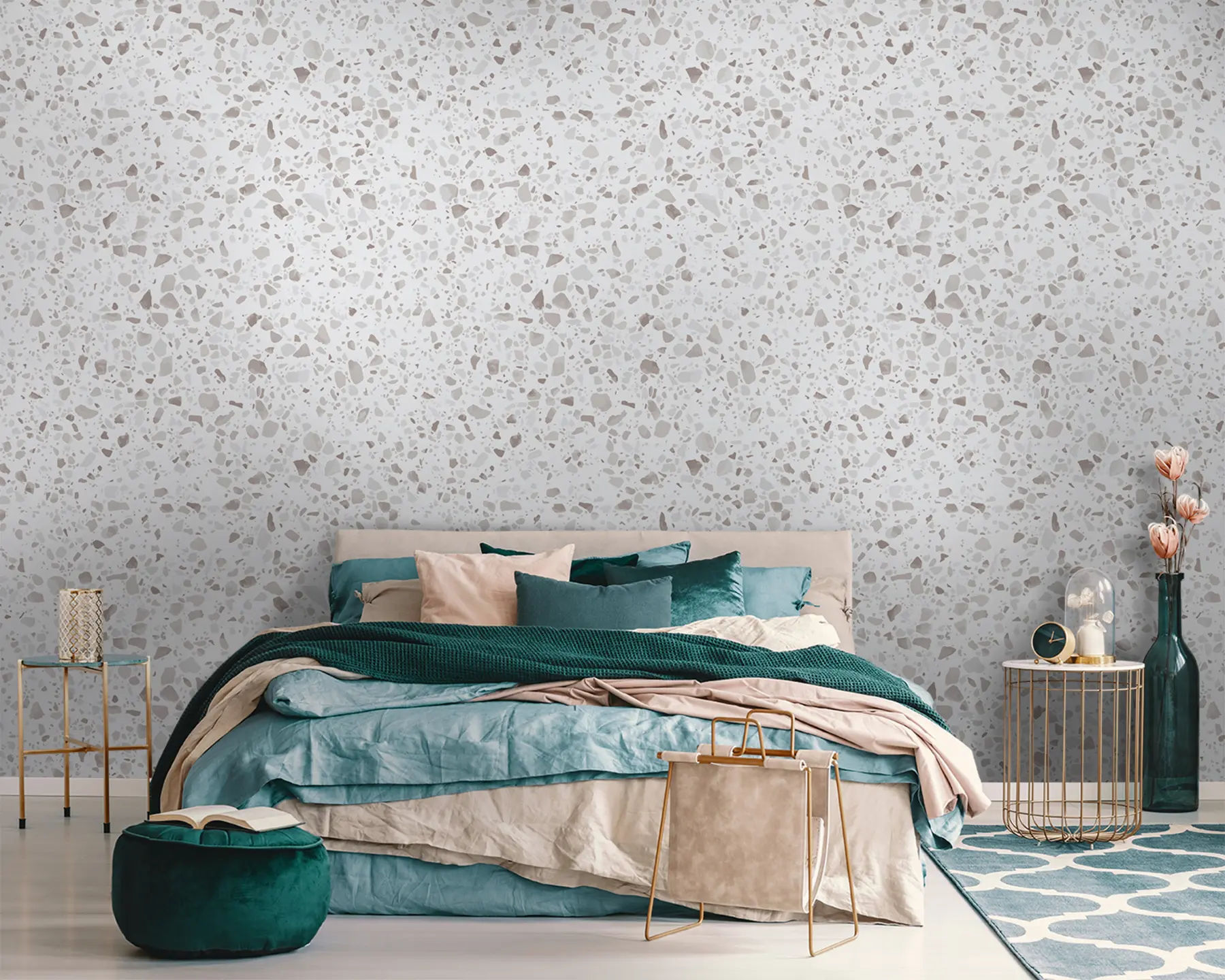 wall murals Терраззо плочице, мозаик са природним камењем, гранитом, мермером, кварц, бетон u94304