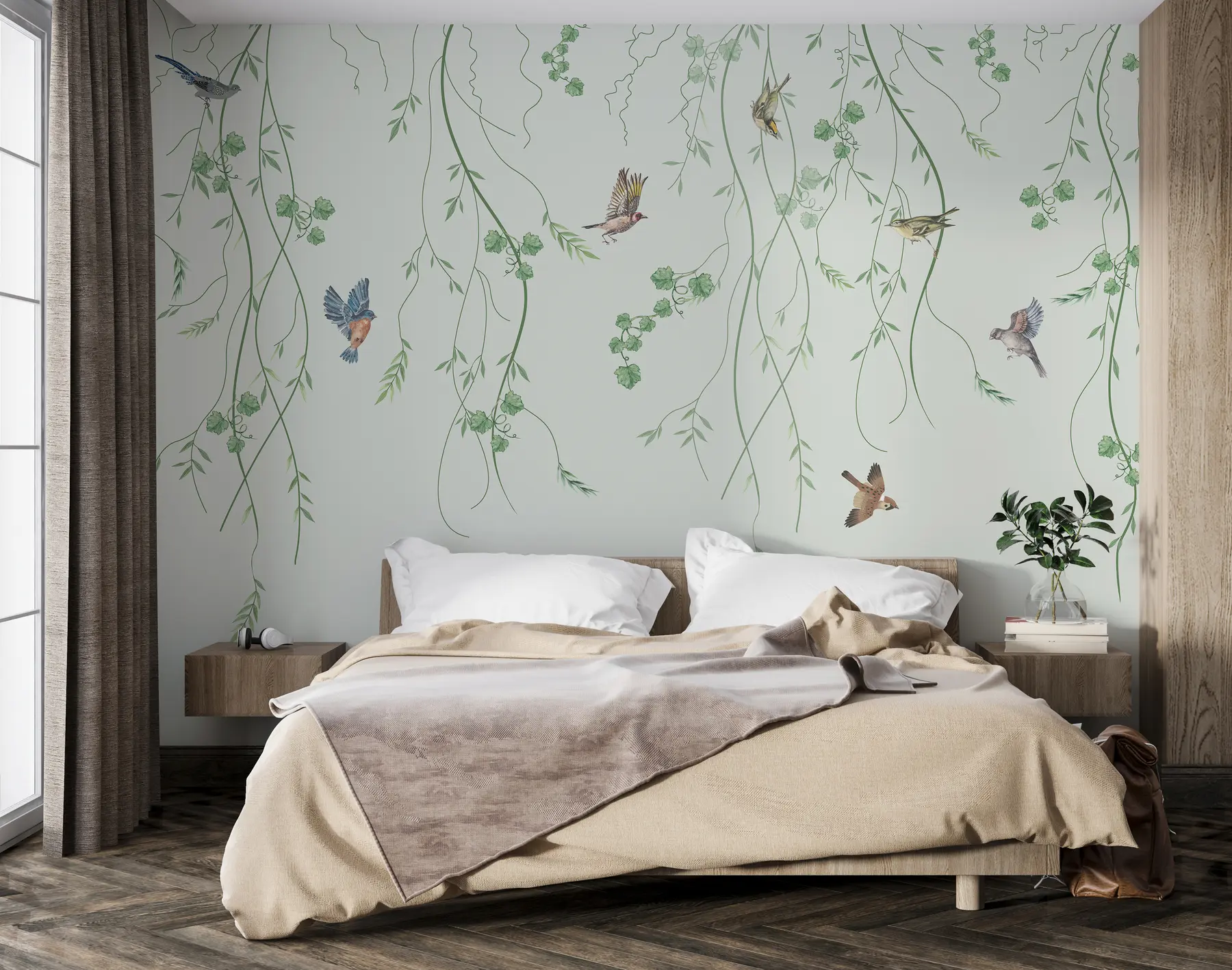 wall murals Подружнице са птицама, Цхиноисерие u94493