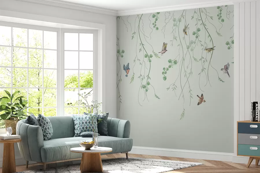 wall murals Подружнице са птицама, Цхиноисерие u94493