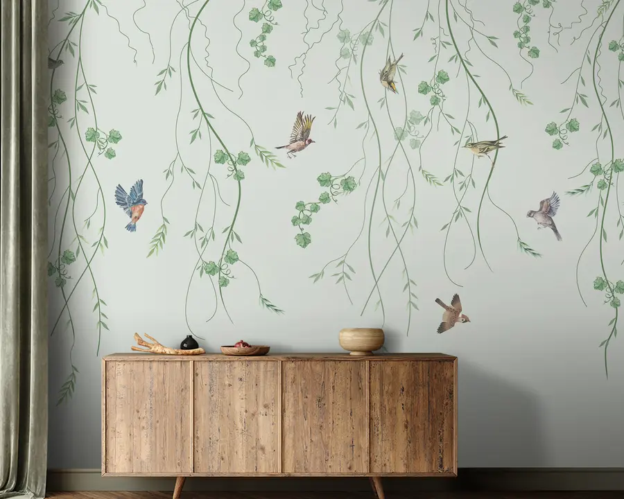 wall murals Подружнице са птицама, Цхиноисерие u94493