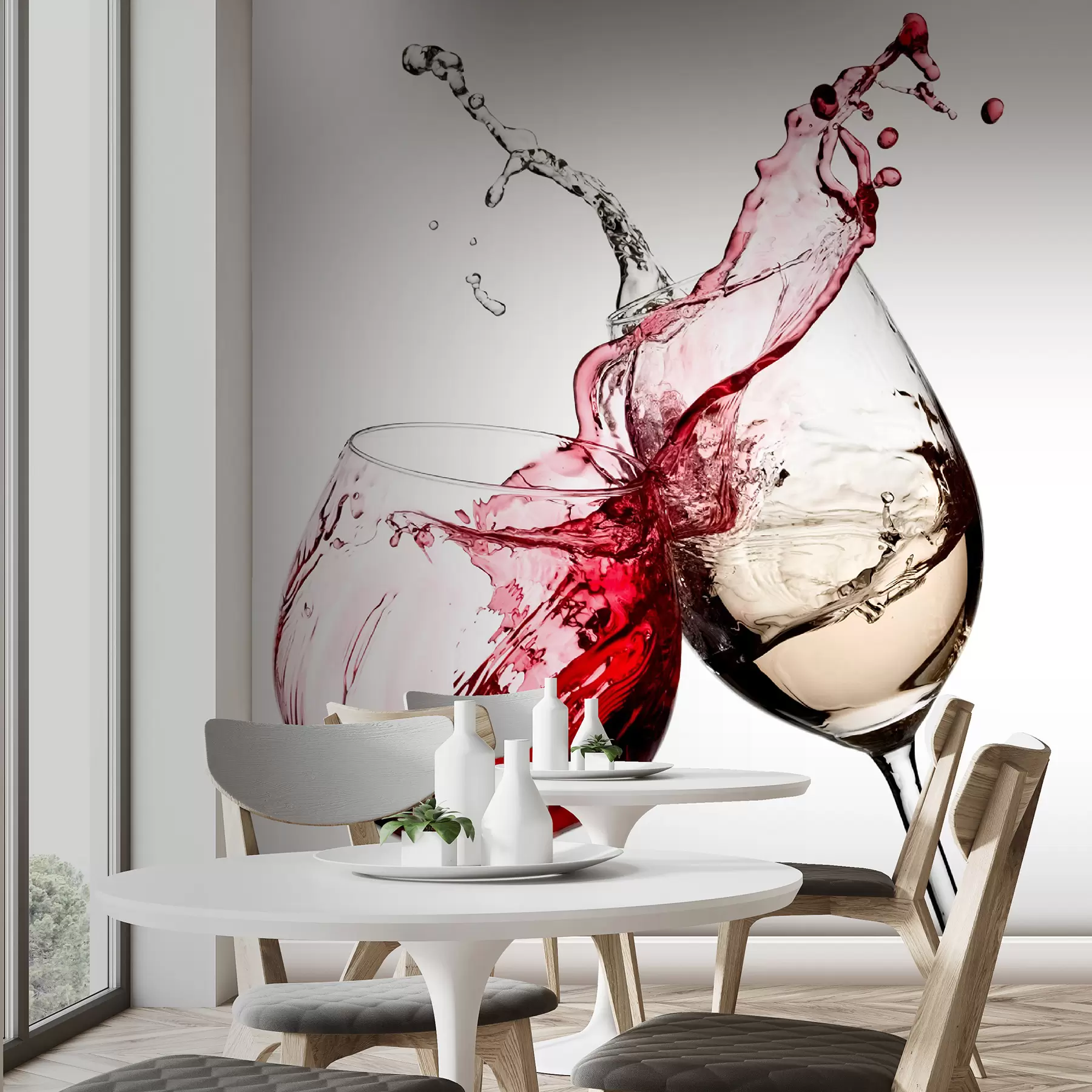 wall murals Бело и црвено вино у наочарима u75563
