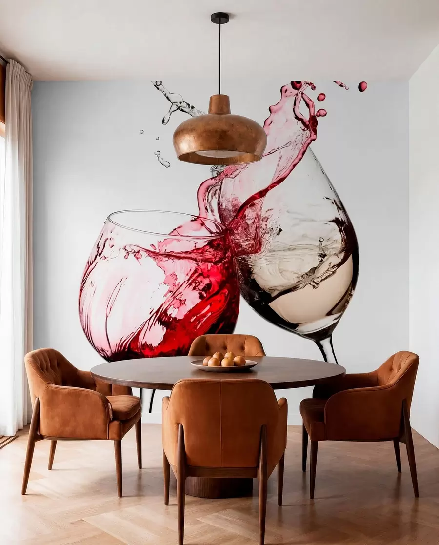 wall murals Бело и црвено вино у наочарима u75563