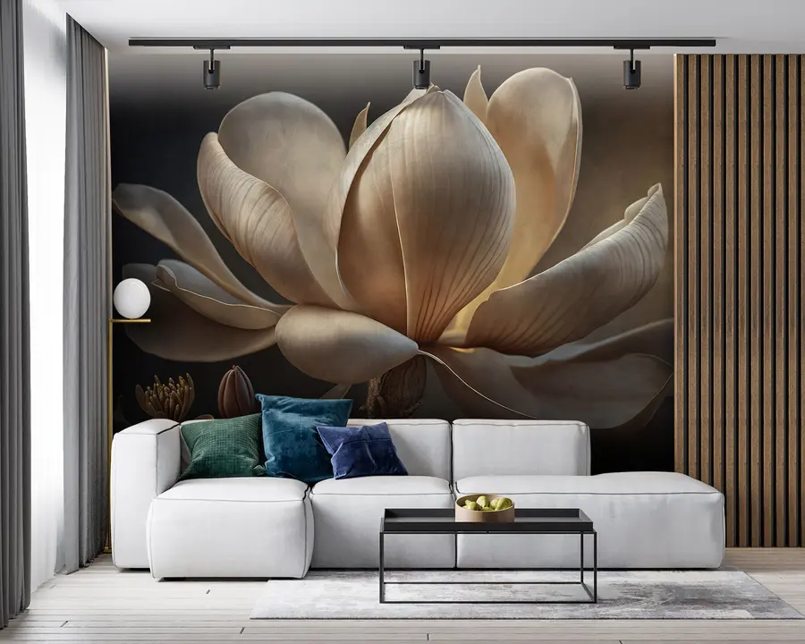 wall murals Велики цвет на тамној позадини u94507