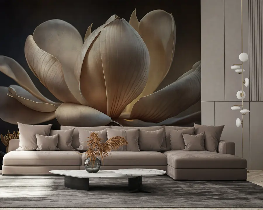 wall murals Велики цвет на тамној позадини u94507