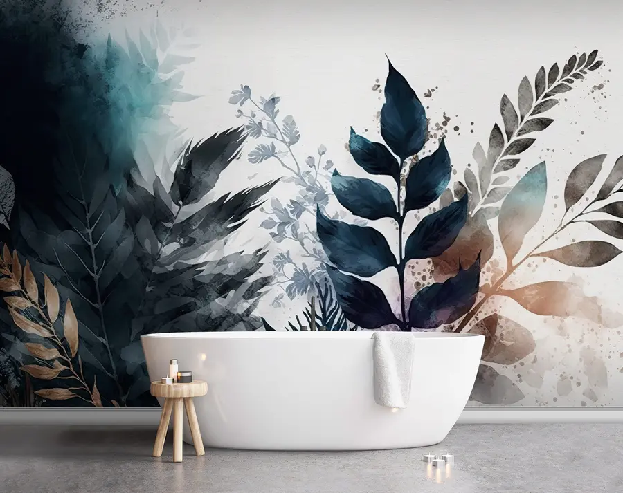 wall murals Листови акварела u75436