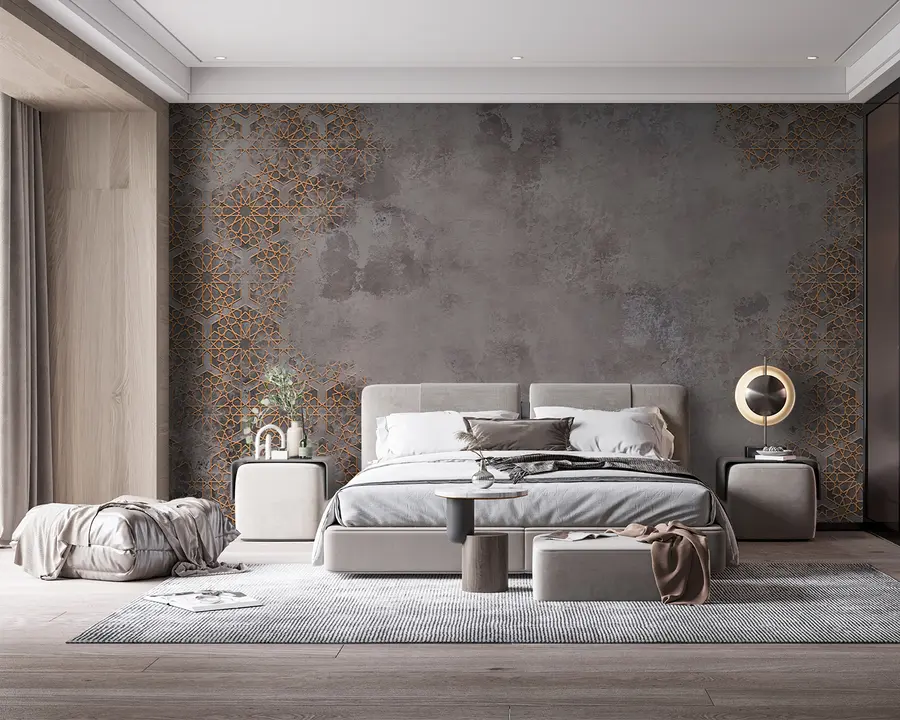 wall murals Геометријски облици на позадини старог зида u94955