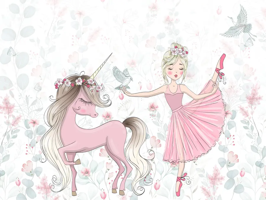 wall murals Принцеза и једнорог u95007