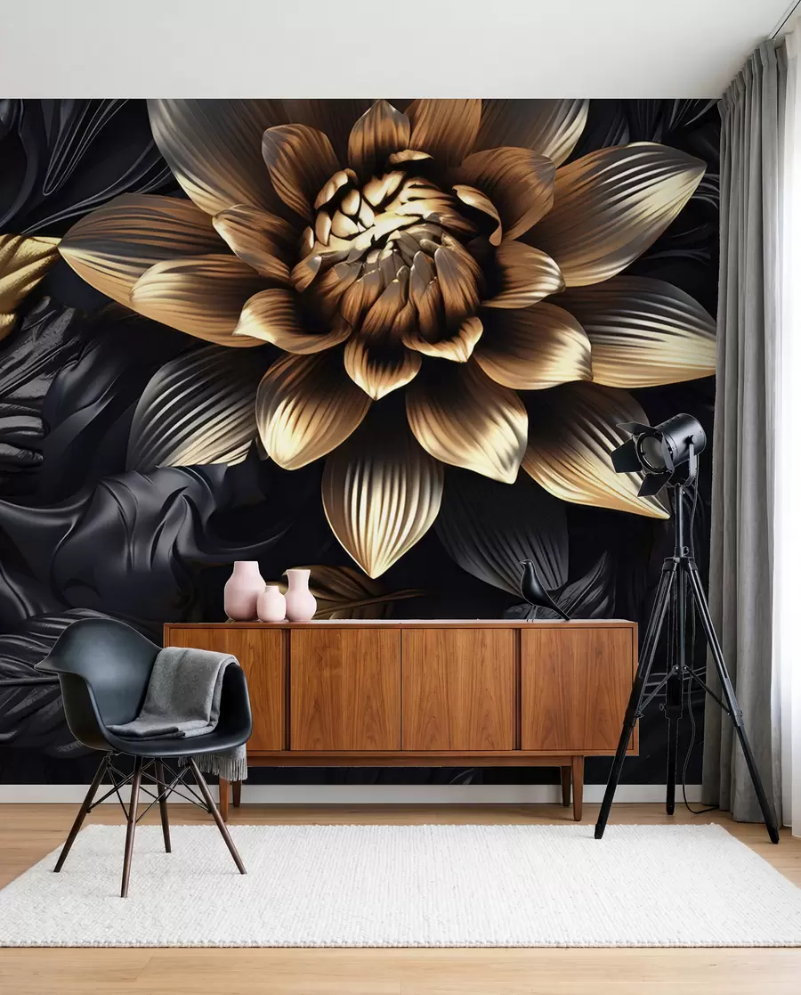 wall murals Bronzani cvet u95244