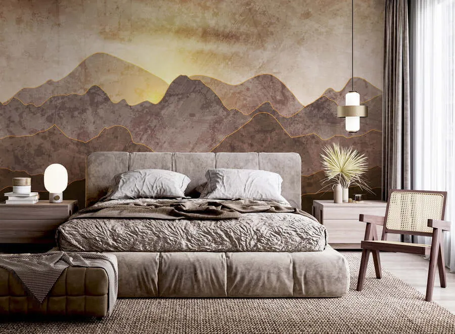wall murals Пејзаж са планинским врховима u94314