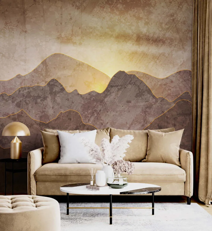 wall murals Пејзаж са планинским врховима u94314