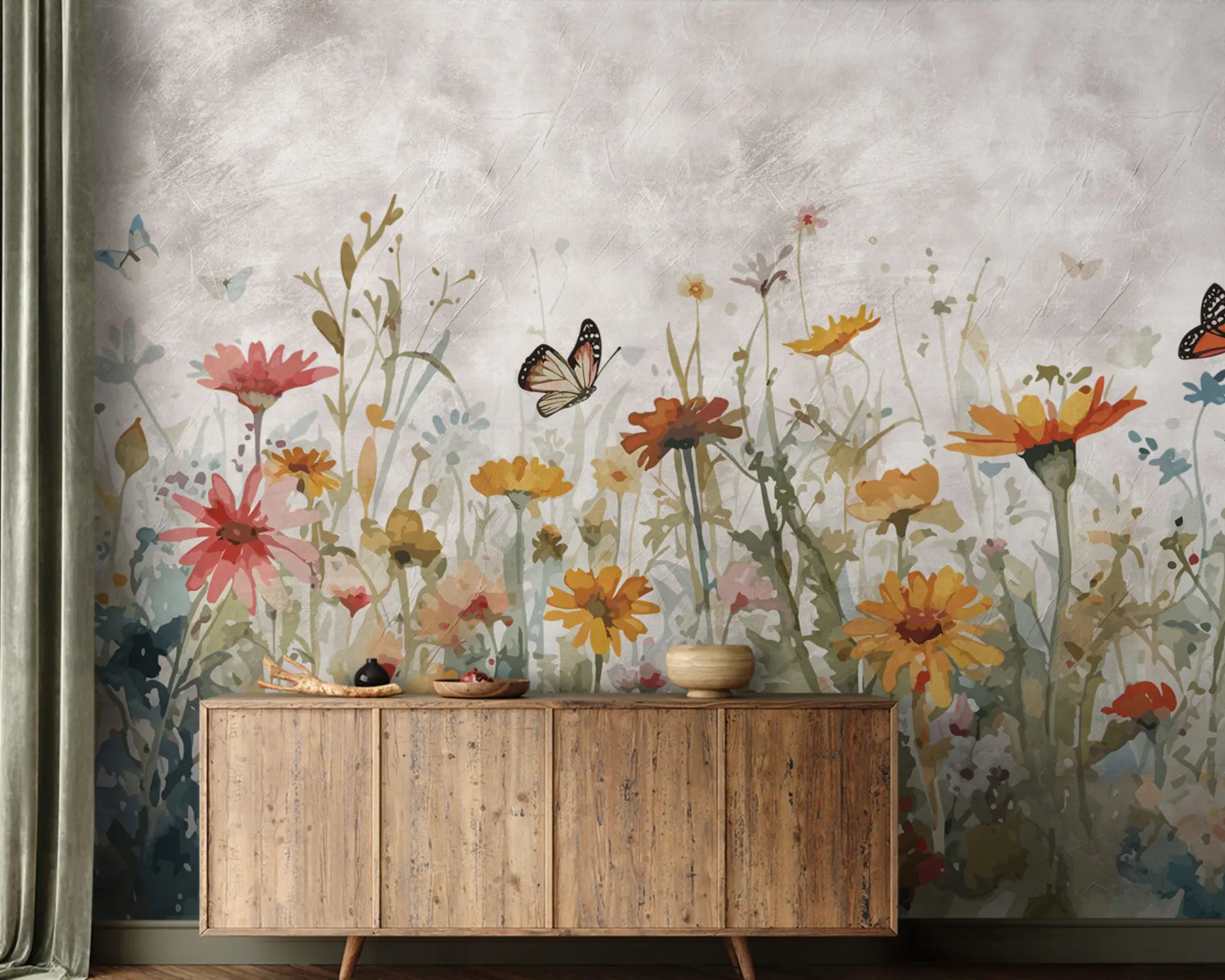 wall murals Водене плоче и лептири u95406
