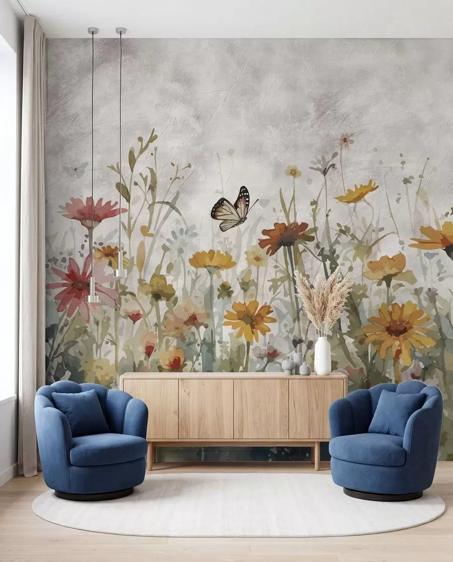 wall murals Водене плоче и лептири u95406
