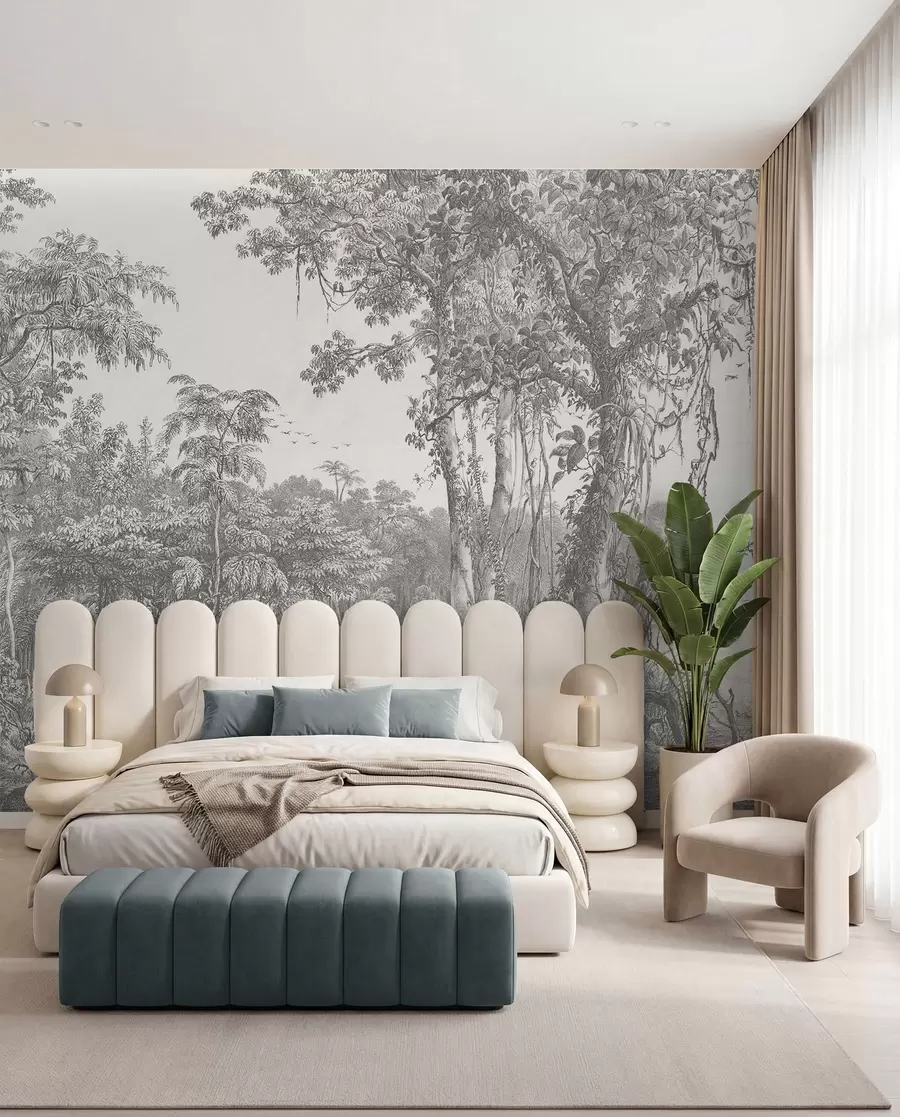 wall murals Шумски пејзаж са винтаге стилом u95795