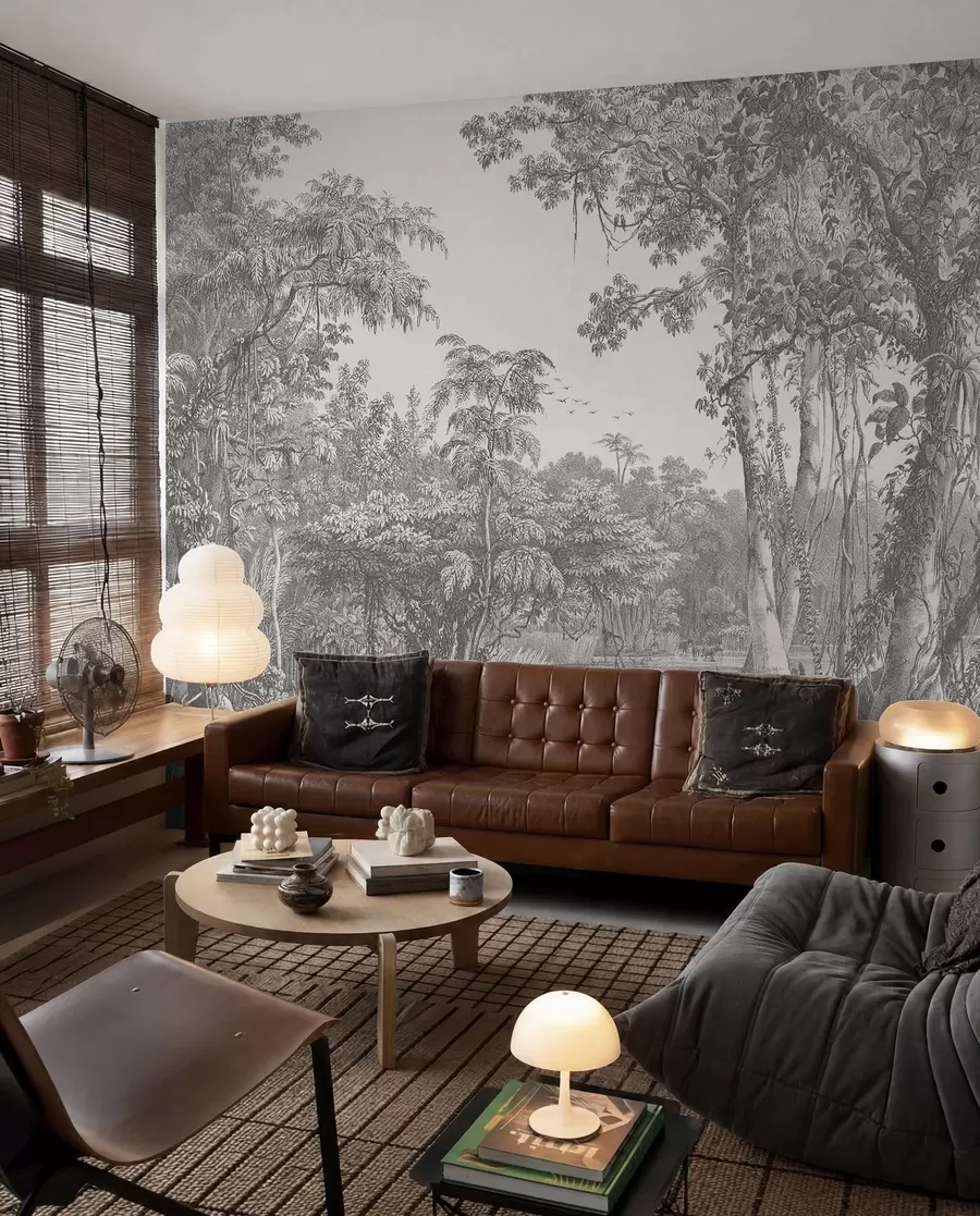 wall murals Шумски пејзаж са винтаге стилом u95795