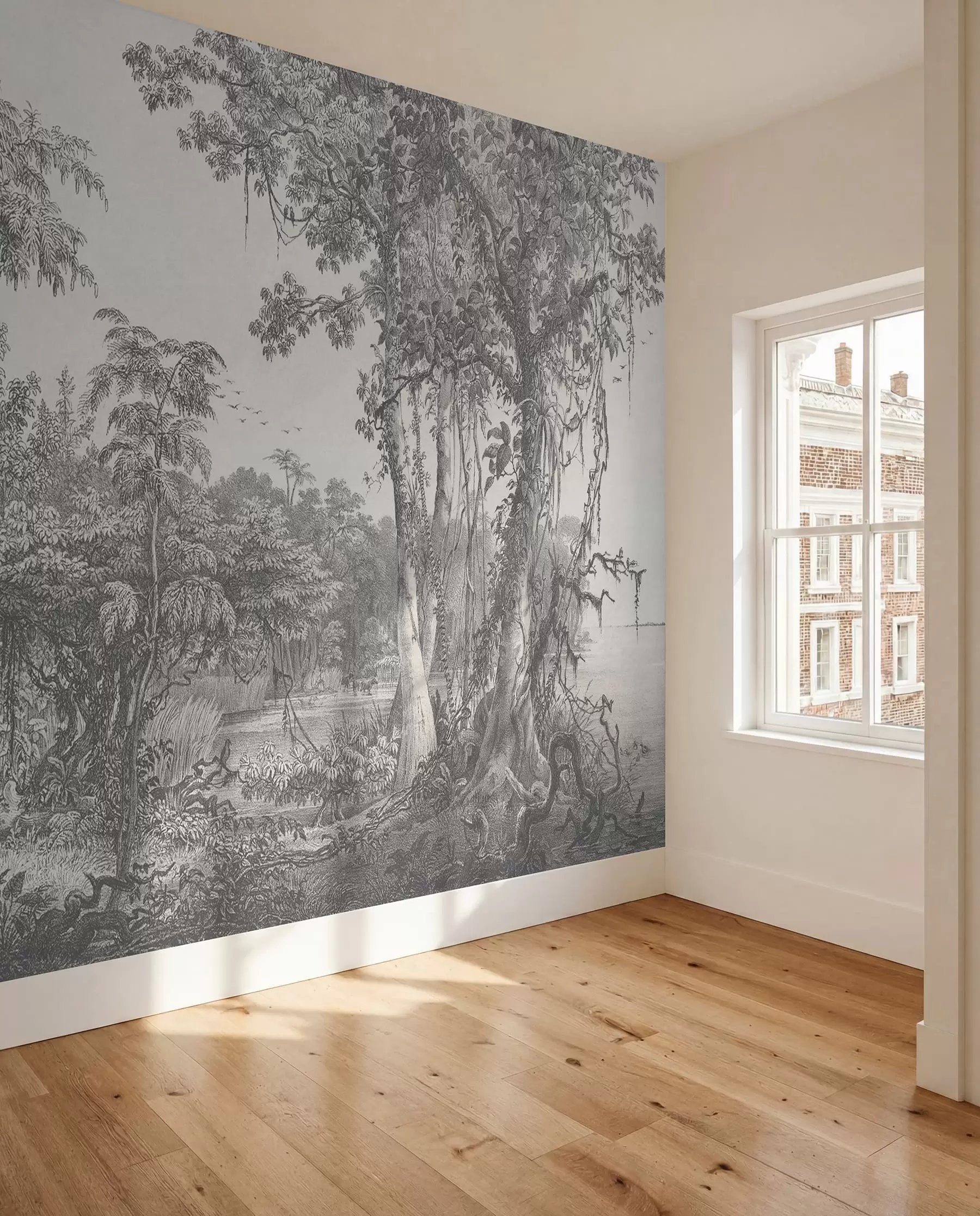 wall murals Шумски пејзаж са винтаге стилом u95795