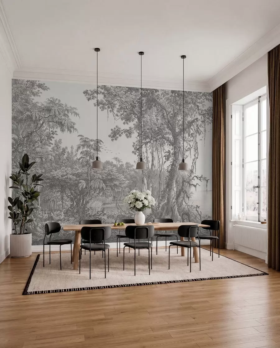 wall murals Шумски пејзаж са винтаге стилом u95795