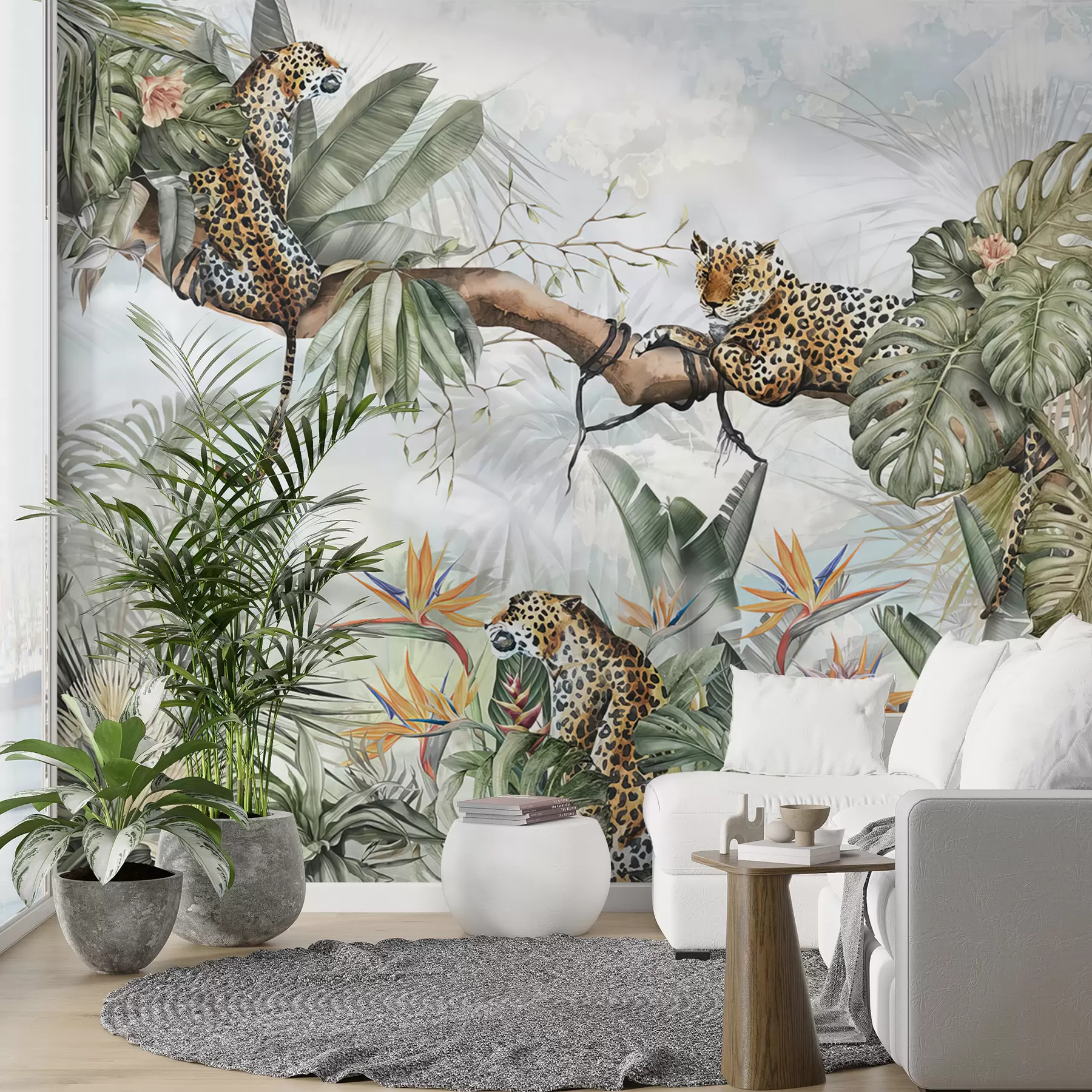 wall murals Тигрови у тропима u95709
