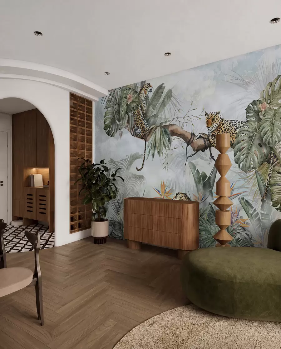 wall murals Тигрови у тропима u95709
