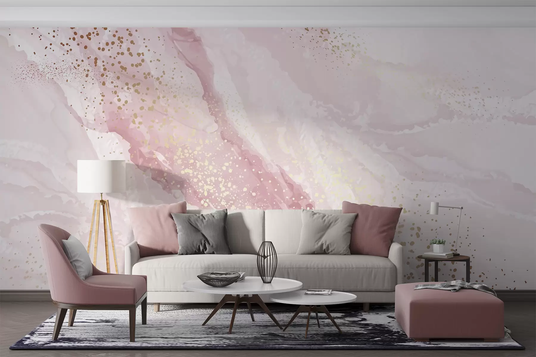 wall murals Сажетак сликарство, имитација мермерне површине камена u95846