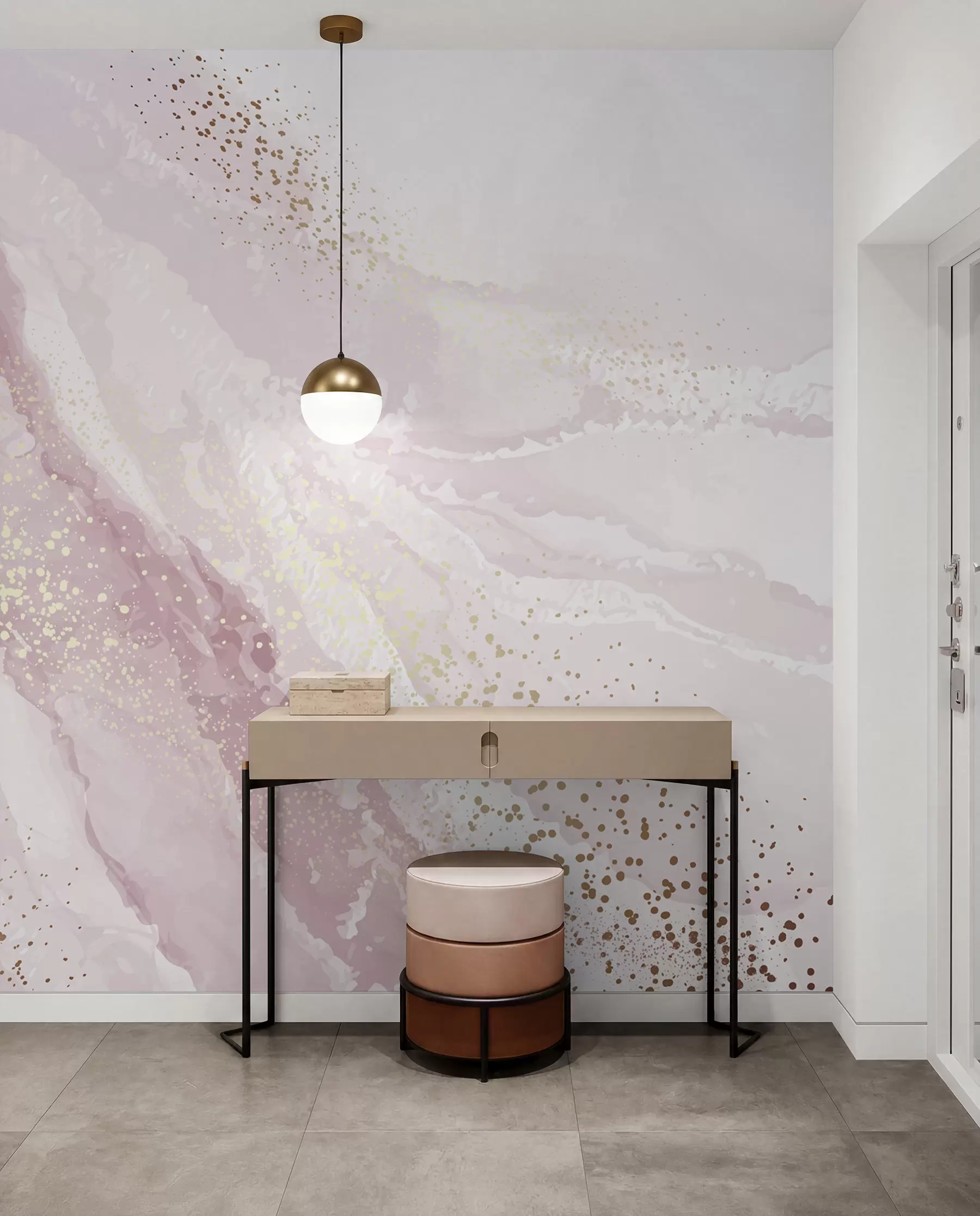 wall murals Сажетак сликарство, имитација мермерне површине камена u95846