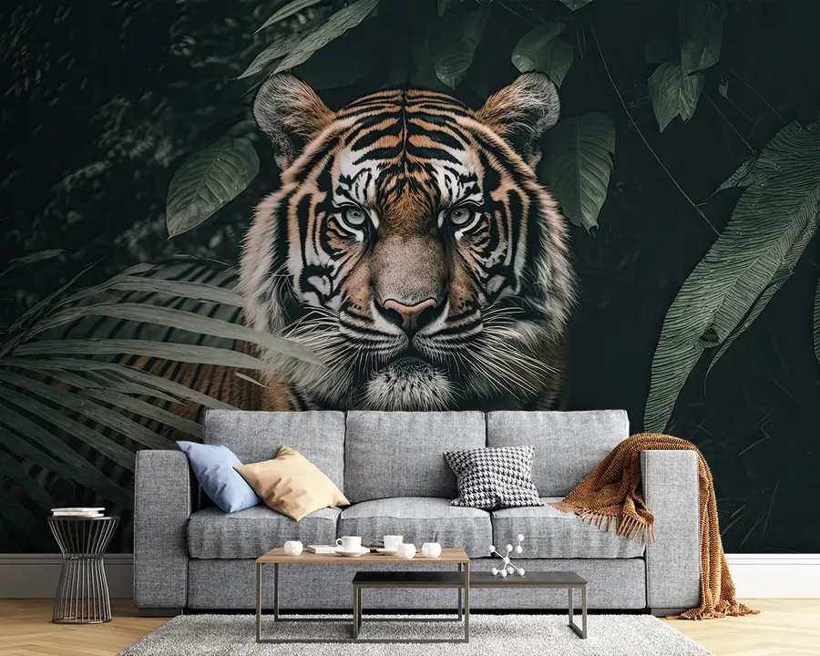 wall murals Тигар у прашуми u95619