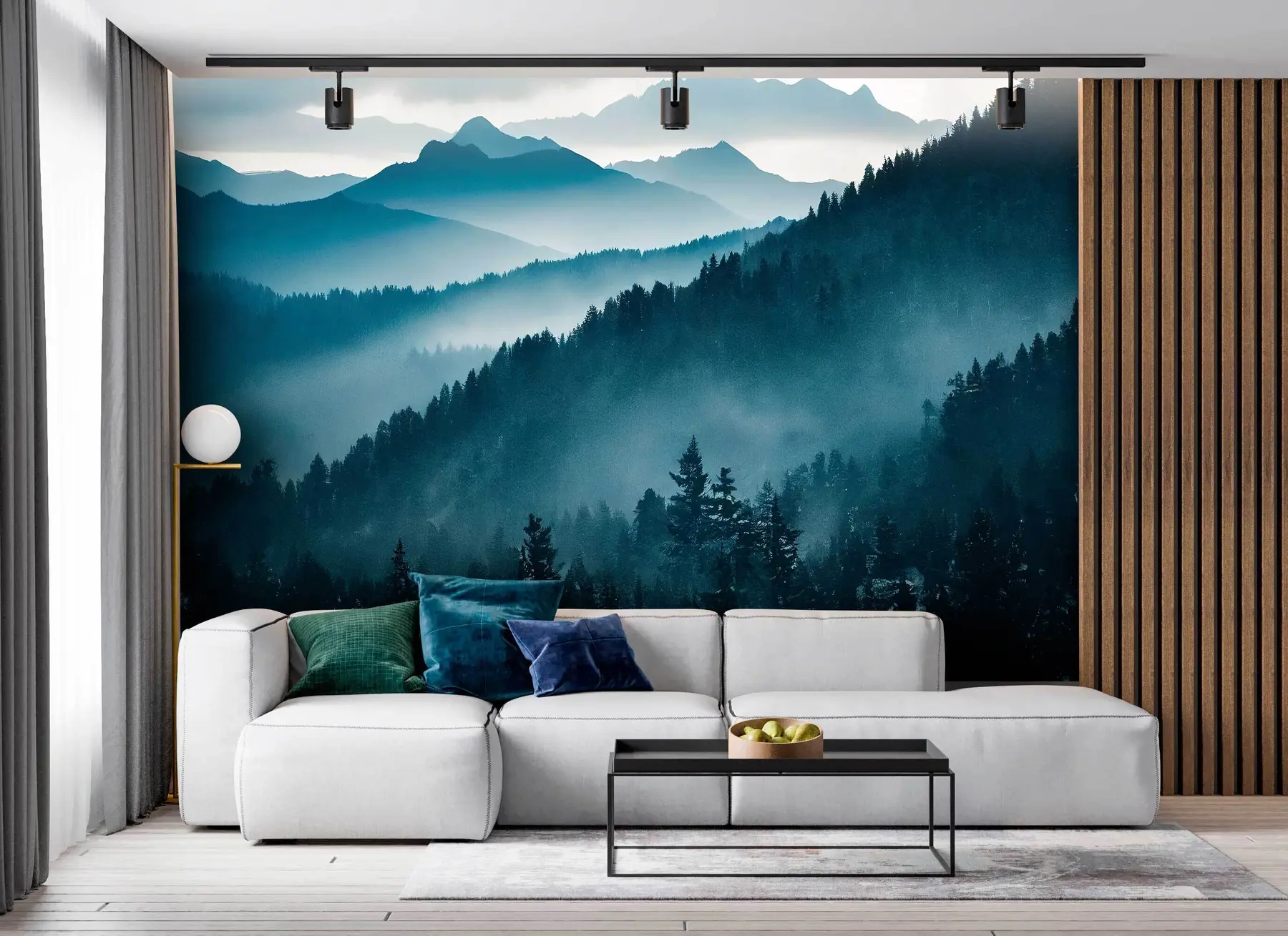 wall murals Планински пејзаж Блуе Ворлд u96041
