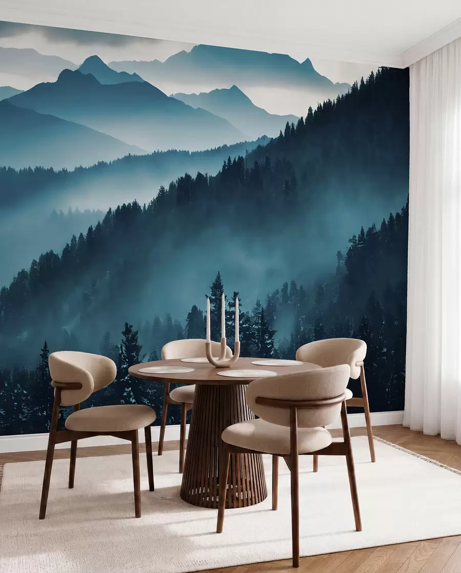 wall murals Планински пејзаж Блуе Ворлд u96041