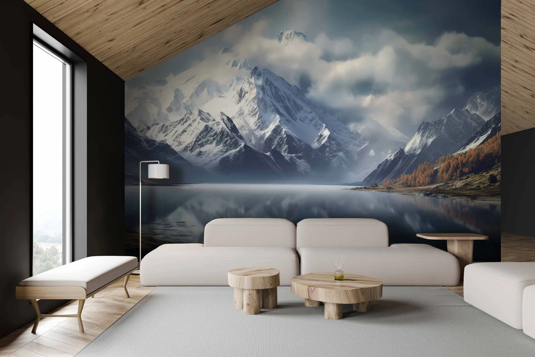 wall murals планински пејзаж језеро u96043