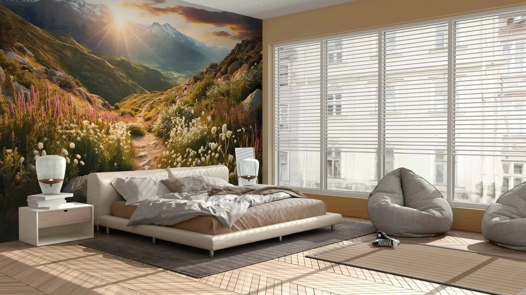 wall murals Планински пејзаж камповање u96206