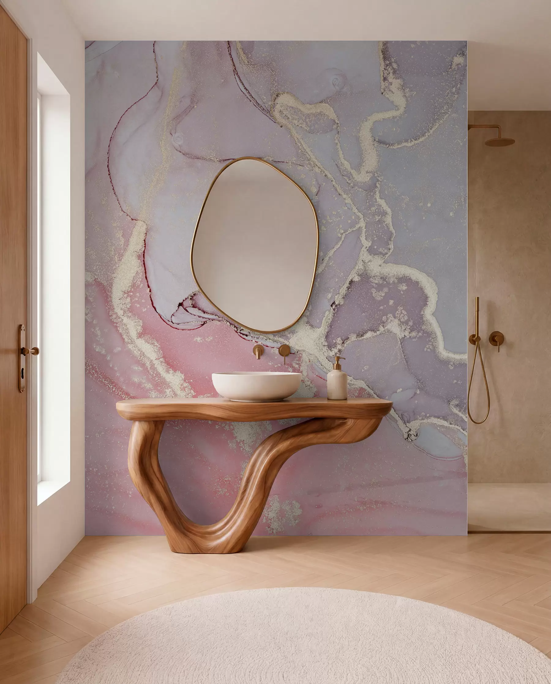 wall murals Росе мрамор u13857