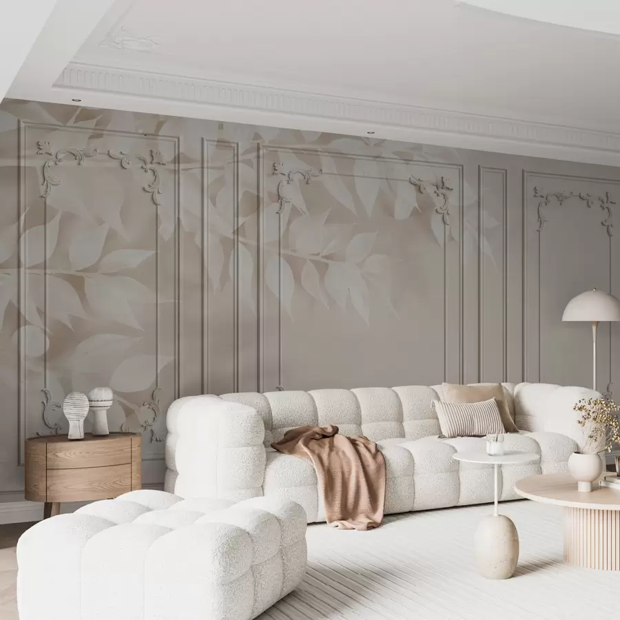 wall murals Класични енглески боисерие панели са лишћем u96165